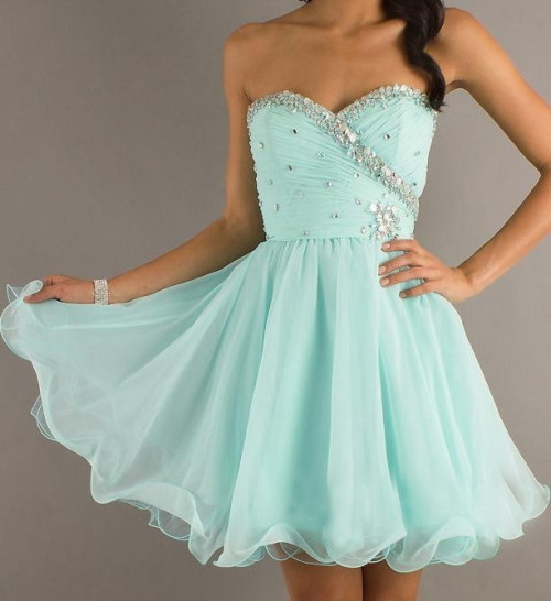 Blue short homecoming dresses