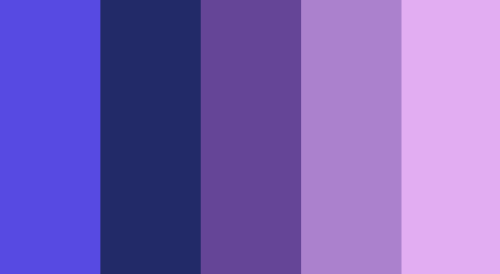 color-palettes:Lavender Fields - Submitted by juicy-bi #574AE2 #222A68 #222A68 #AB81CD #E2ADF2