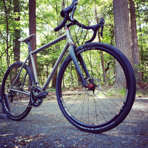 kinkicycle:  Monday, back to work in the gravel mines #titanium #gravelgrinder #carrboromade by Kish