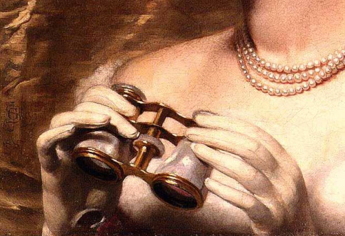 lesfleursdelart: At the Opera (detail), Seymour Joseph Guy opera glasses are, essentially, fancy bin