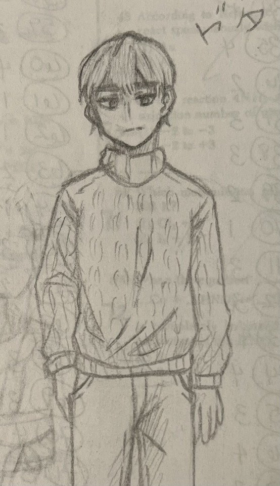 I Drew Yamato From I Cannot Reach You From Memory To Keep Myself Awake During Science