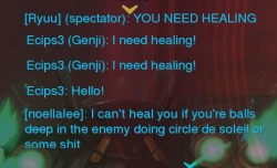 thenoellalee: The struggle of trying to heal a Genji