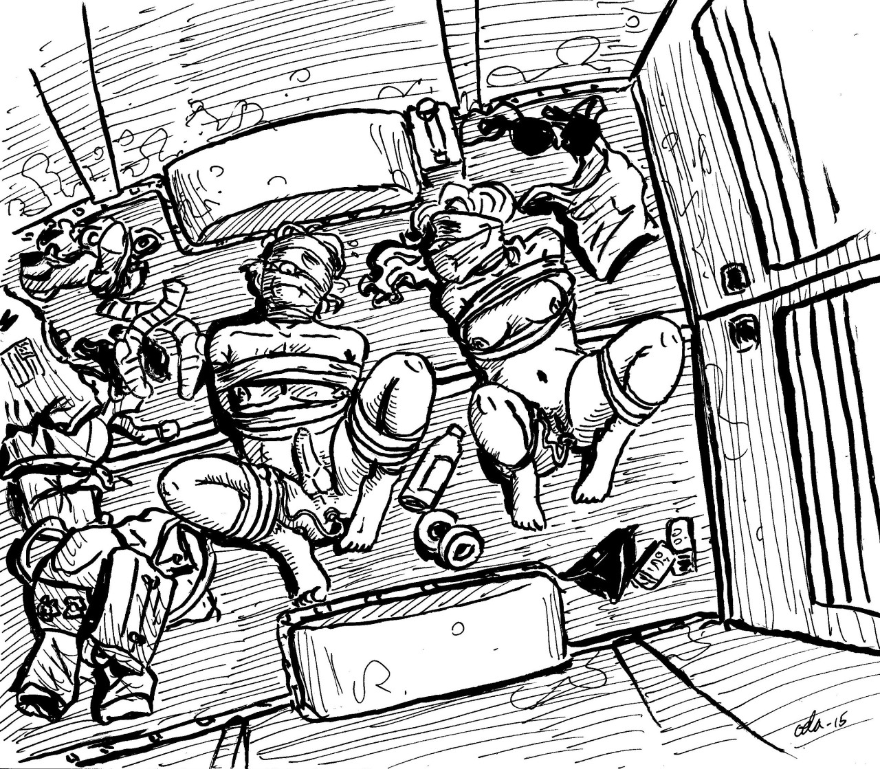 oddartistagain:  Pete and Valerie were snooking around an abandonded warehouse to