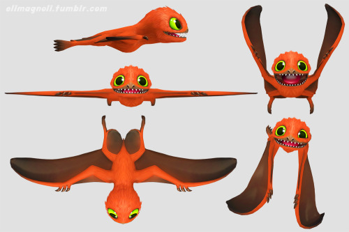 elimagnoli:Anurognathus 3D model. I think I’ll take a break from modeling pterosaurs for a while, th