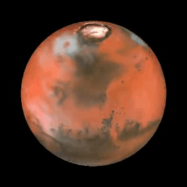 humanoidhistory:  The planet Mars in rotation, observed by the Hubble Space Telescope