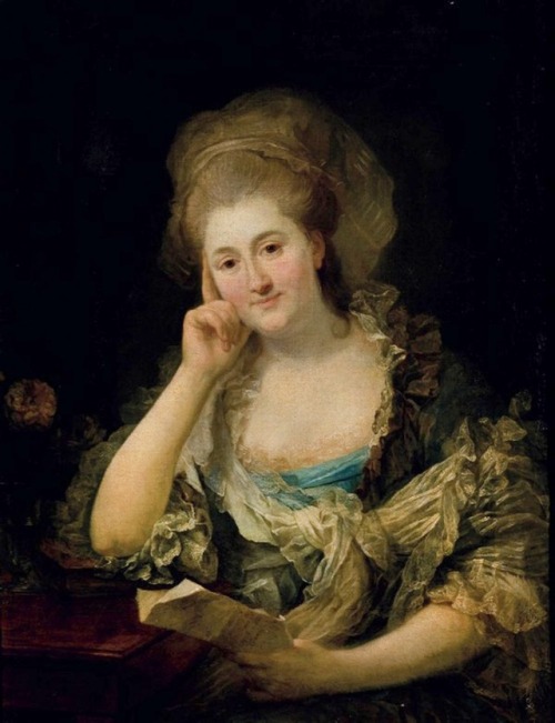 Portrait of Magdalena Agnieszka Sapieżyna née Lubomirska, mistress to King Stanisław Augustus