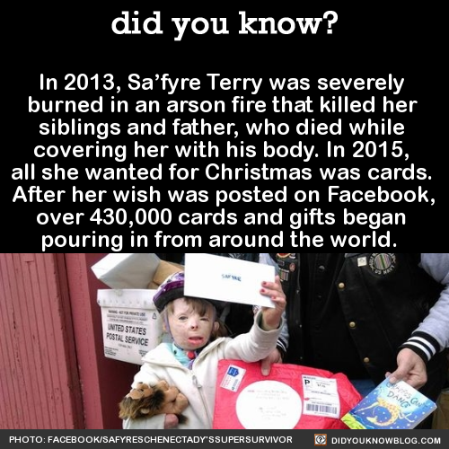 did-you-kno:  In 2013, Sa’fyre Terry was severely burned in an arson fire that killed her