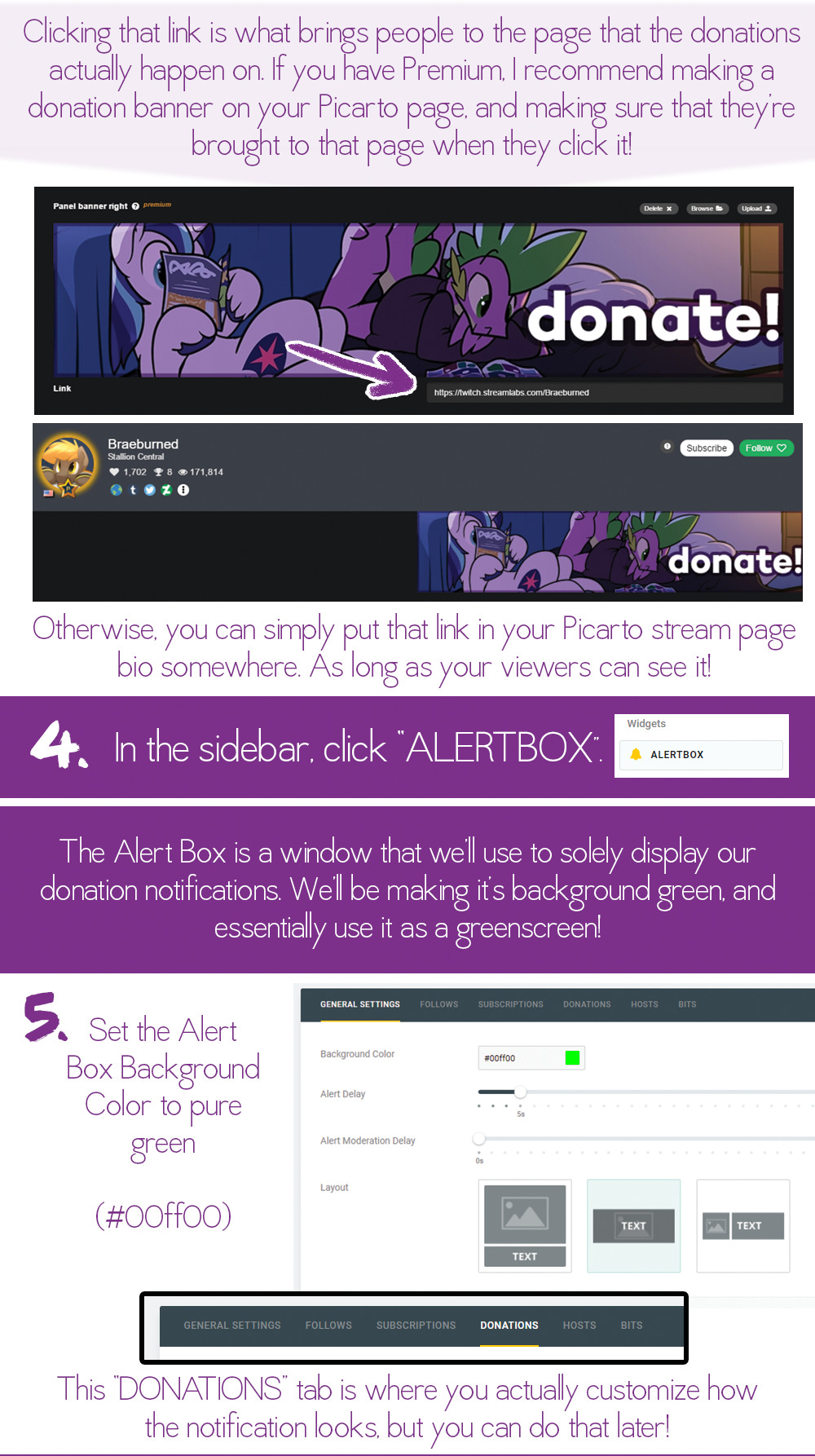 Made a quick tutorial on how to get donation notifications on Picarto, using OBS