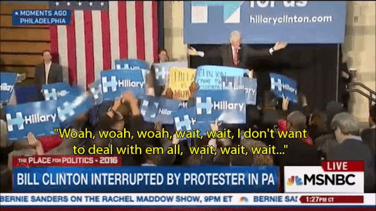 Bill Clinton to Black Lives Matter Protestors, “Quit defending drug dealers and