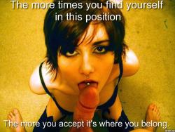 yoursissyslut69:  Exactly my rightful place in the world