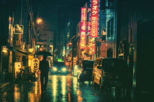 Tokyo by night. Photos by Masashi Wakui.