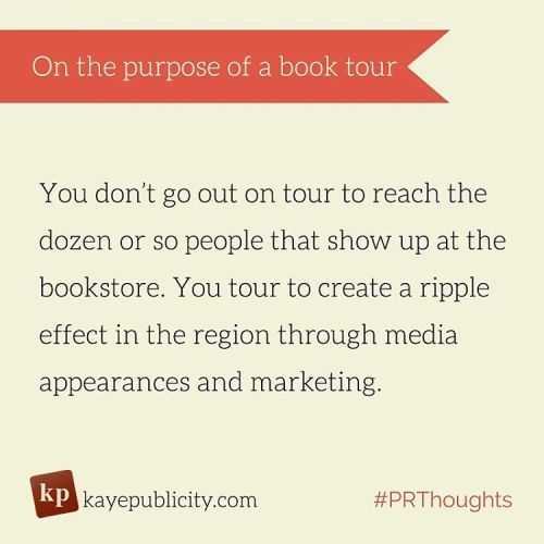 A well-planned tour does so much more than sell a few books. #prthoughts #booktour #authorsontour #b
