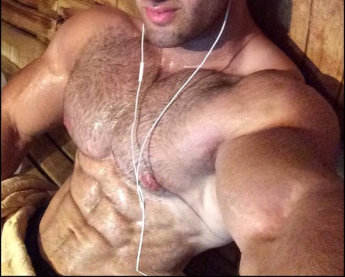 oxyparis:  Sexy hairy chest  WOW nice hairy chest with great looking pecs and his nips are awesome - WOOF