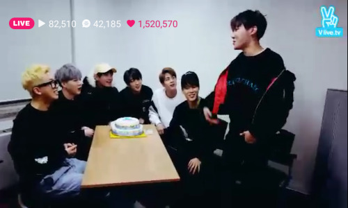 160310 BTS 2million followers live on Vapp.