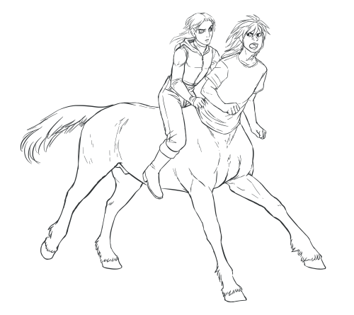 justjacksart:  I wasnt gonna post this but I showed @forbiddenseason bc i was proud of the expressions and she told me to lmao Bonus: Riding Lesson Nostalgia And What are you going to do Malik hes like 10 of you.  