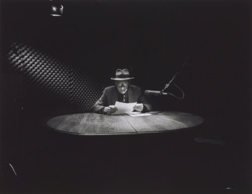 William S. Burroughs, recording session for Ministry&rsquo;s &ldquo;Just One Fix&rdquo;, 1992. By Jo