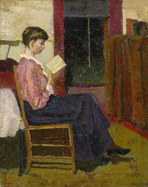 The Reader (1916). Grace Cossington Smith (Australian, 1892–1984). Oil on canvas.In her new medium o