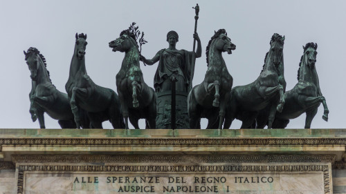 Arco della Pace, Porta Sempione. Milan ItalyNovember 8