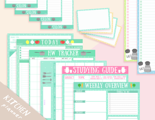 study-j: 30+ pages of printable planners for only $15!! Print as much as you want and use them for a