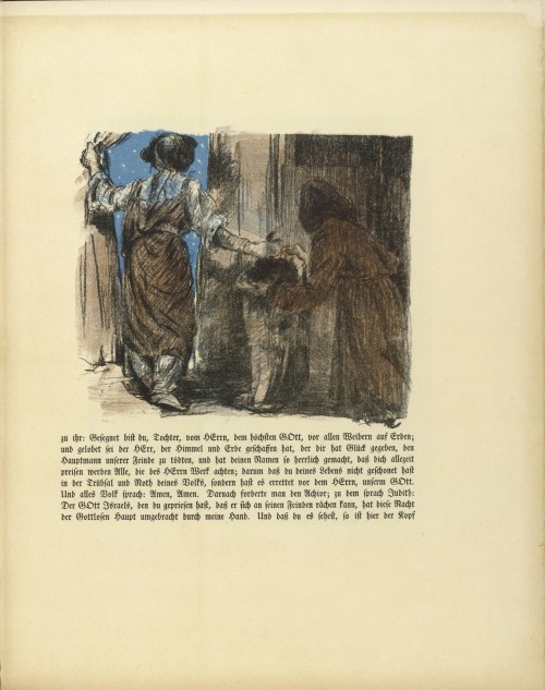 Judith Leaves the Tent (Judith verlässt das Zelt) (in-text plate, folio 26) from Das Buch Judith (Th