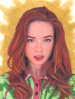 asylumgraphics:  my drawing of hattie watson .. who is beyond beautiful …and I’ve been wanting to draw for a long time but I’ve been wrapped up in commissions ….. colored pencil watercolor and ink on smooth bristol 