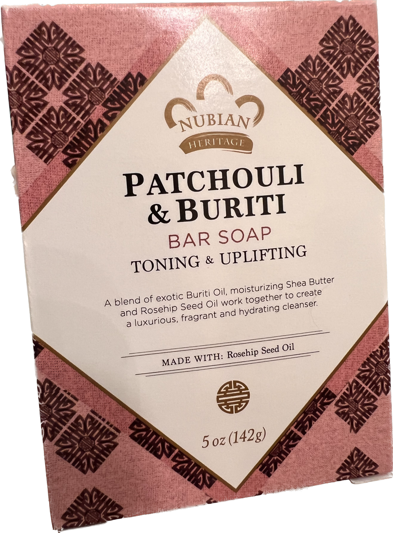 This Nubian Heritage Patchouli & Buriti bar soap has to be one of the best-smelling soaps I have used. It smells amazing and feels really good on my skin in the shower! Try it out.