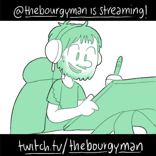 Twitch stream is on, and tonight we make art! Drawing and animating and lineart and all that stuff! 