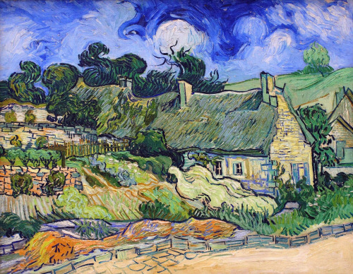 Vincent van Gogh - Thatched cottages at Cordeville, Auvers-sur-Oise (1890)