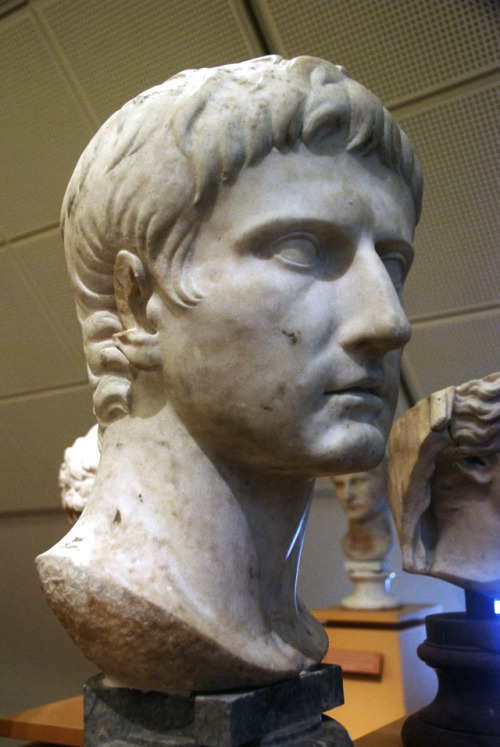 myglyptothek:Posthumous portrait of Augustus. 14-100 AD. Marble. National Museum of Denmark, Co