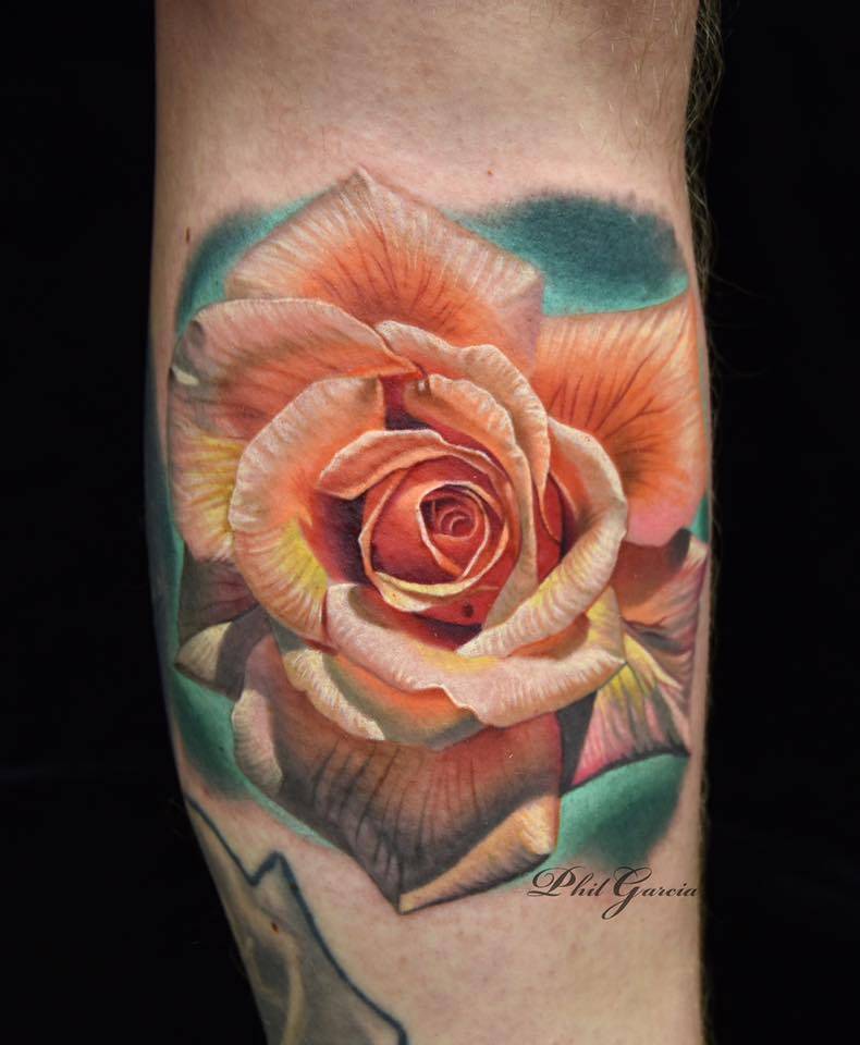 Orange Rose tattoo by Zihee Tattoo  Post 26112