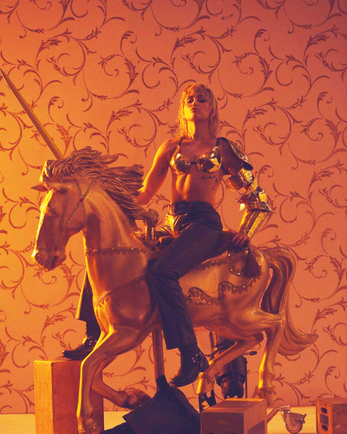 Miley Cyrus as Joan of Arc in the ‘Mother’s Daughter’ music video.