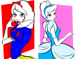 mickeyandcompany: Pop Disney heroines, by Jenny Chung