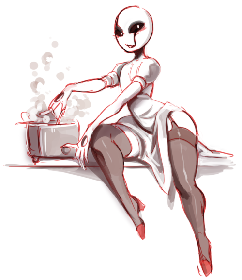 gasteritis:  drew gaster in pin-up poses because… well… I can, and that’s all ya need to know of the fact pin-ups in order: X, X, X 