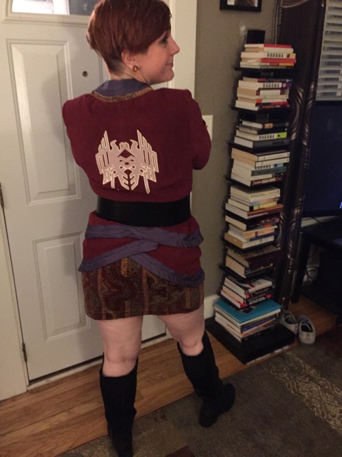 Pulling out the F!Hawke CosPlay for Comic-Con as well. I was just excited it still fits… should lose