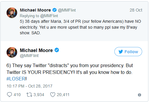 So, Twitler decided to take on Michael More, needless to say it didn’t end well.