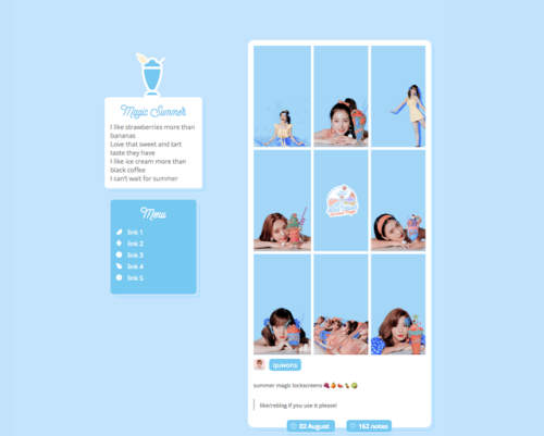 5/12 Magic SummerPreview // CodeThis theme is inspired by Red Velvet’s upcoming comback titled “Magi