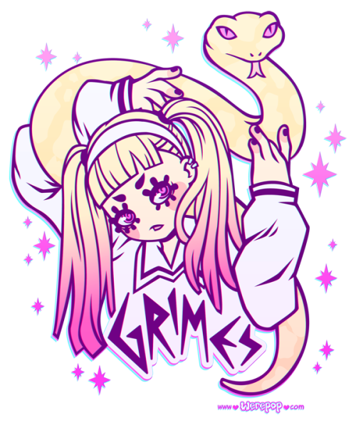 Grimes again cos I like her new song.Man I love drawing that girl ♥ wanna make merch fo her
