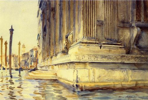 artist-sargent:Palazzo Grimani, 1907, John Singer SargentMedium: watercolor,paper