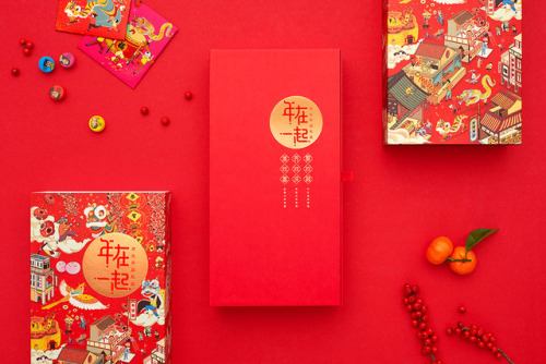 nae-design: Illustrated lunar new years gift box packaging by Yimi Xiaoxin