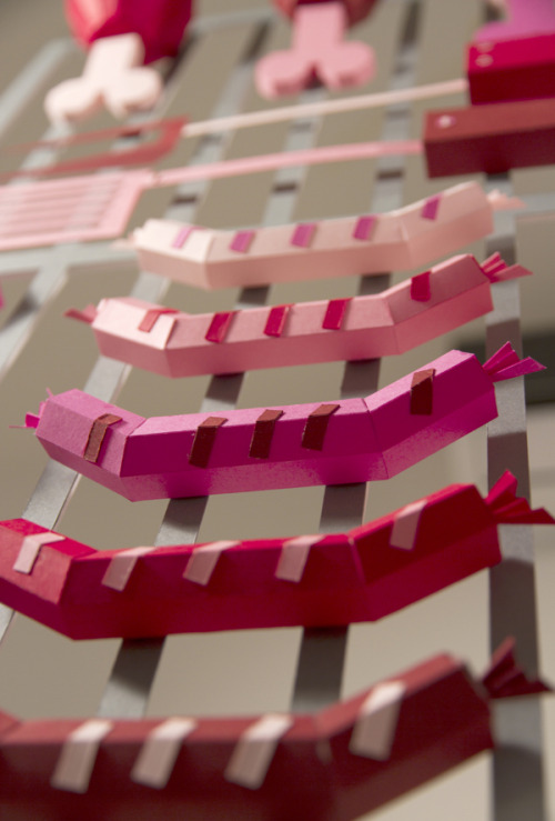 cross-connect:  Lucy Thomas and Thibault Zimmermann are Zim & Zou, a French studio based in Nancy. Giving a dynamic edge to three-dimensional art and installation, the duo prefers using with “real objects”, such as paper, rather than digital rendering