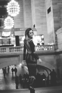 Theresa Manchester at Grand Central station