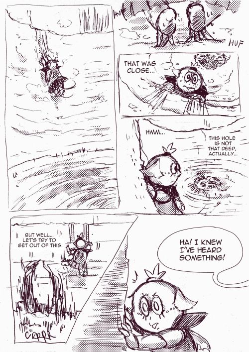 A little comic serie about a Mayfly and a Dragonfly who discover an Antlion trap!(Next part below)