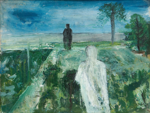 Encounter    -   Wilhelm Thöny, 1928.Austrian, 1888 - 1949Oil on canvas, 35 × 45 cm     13,8 × 17,7 