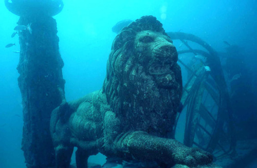 Lion City.  An amazing ancient Chinese city now completed submerged under the clear waters of Q