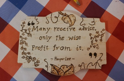 2nd Try At Wood Burning... This One Is A Gift For My Mother.