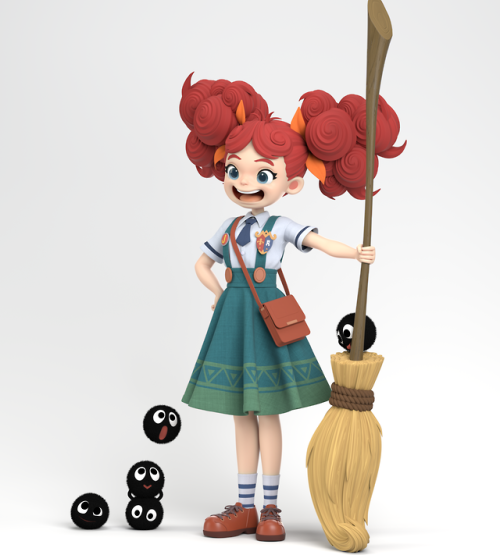 Spiraling Witch Encyclopedia -“Little Witch Marie”3D Sculpt by Jaeyeon NamConcept by hon