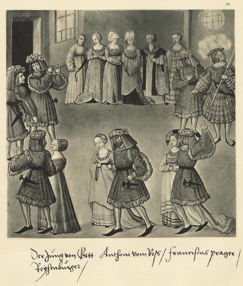 Masquerades at the court of Emperor Maximilian I from the Freydal, 1512-15