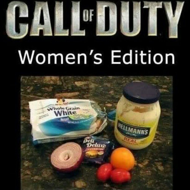 bout-thatt-life:  Women’s edition! #cod #blackops #Xbox #women #kitchen #sandwich