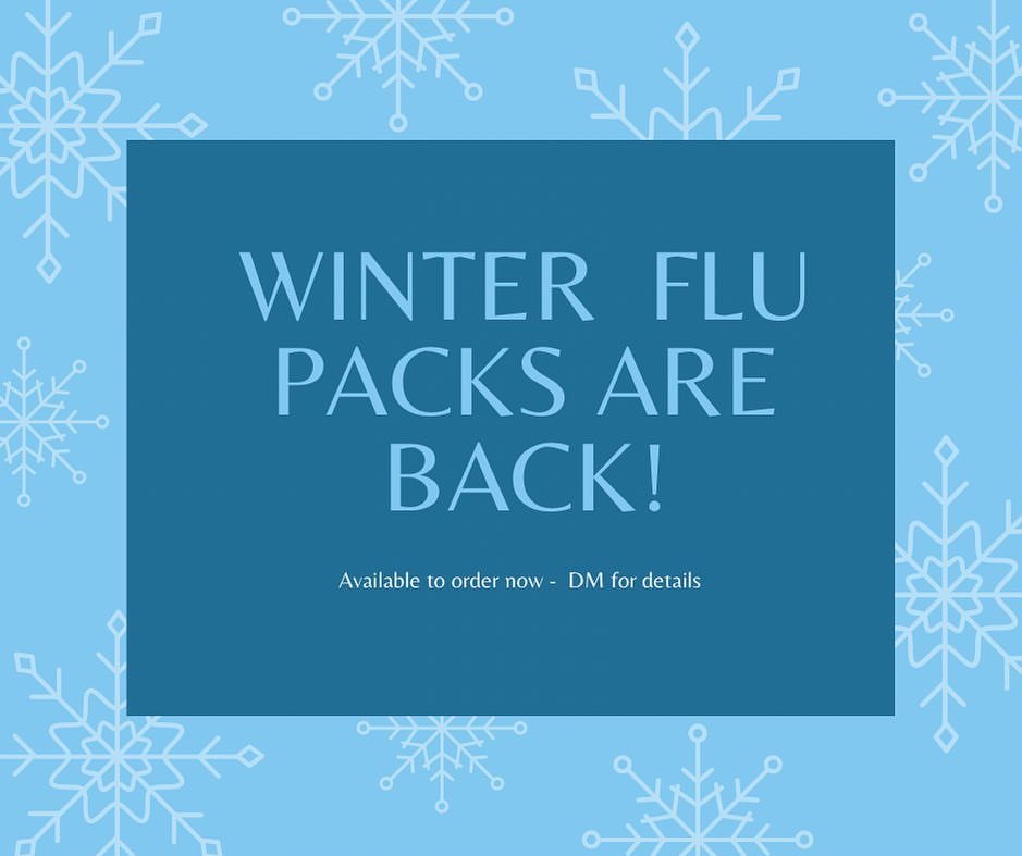 <p>🤧 Beat those winter bugs! 🥶 <br/>
.<br/>
It’s safe to say winter has well & truly arrived today! It’s chilly out there 🥶<br/>
.<br/>
Following on from last years very popular flu packs, I have a new, improved & easier to use pack now available.<br/>
.<br/>
Contains a selection of remedies for boosting immunity & for treating cold/flu-like symptoms.<br/>
.<br/>
Available for shipping from Wednesday.<br/>
.<br/>
Family Packs €55 delivered<br/>
Mini Pack €35<br/>
.<br/>
Message via Insta/FB/text to order</p>

<p><a href="https://www.instagram.com/p/CWk21d8qdui/?utm_medium=tumblr">https://www.instagram.com/p/CWk21d8qdui/?utm_medium=tumblr</a></p>