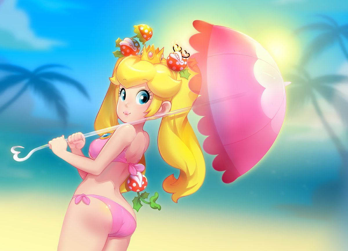 grimphantom2:  nintendocafe:  Princess Peach is enjoying her last days of Summer